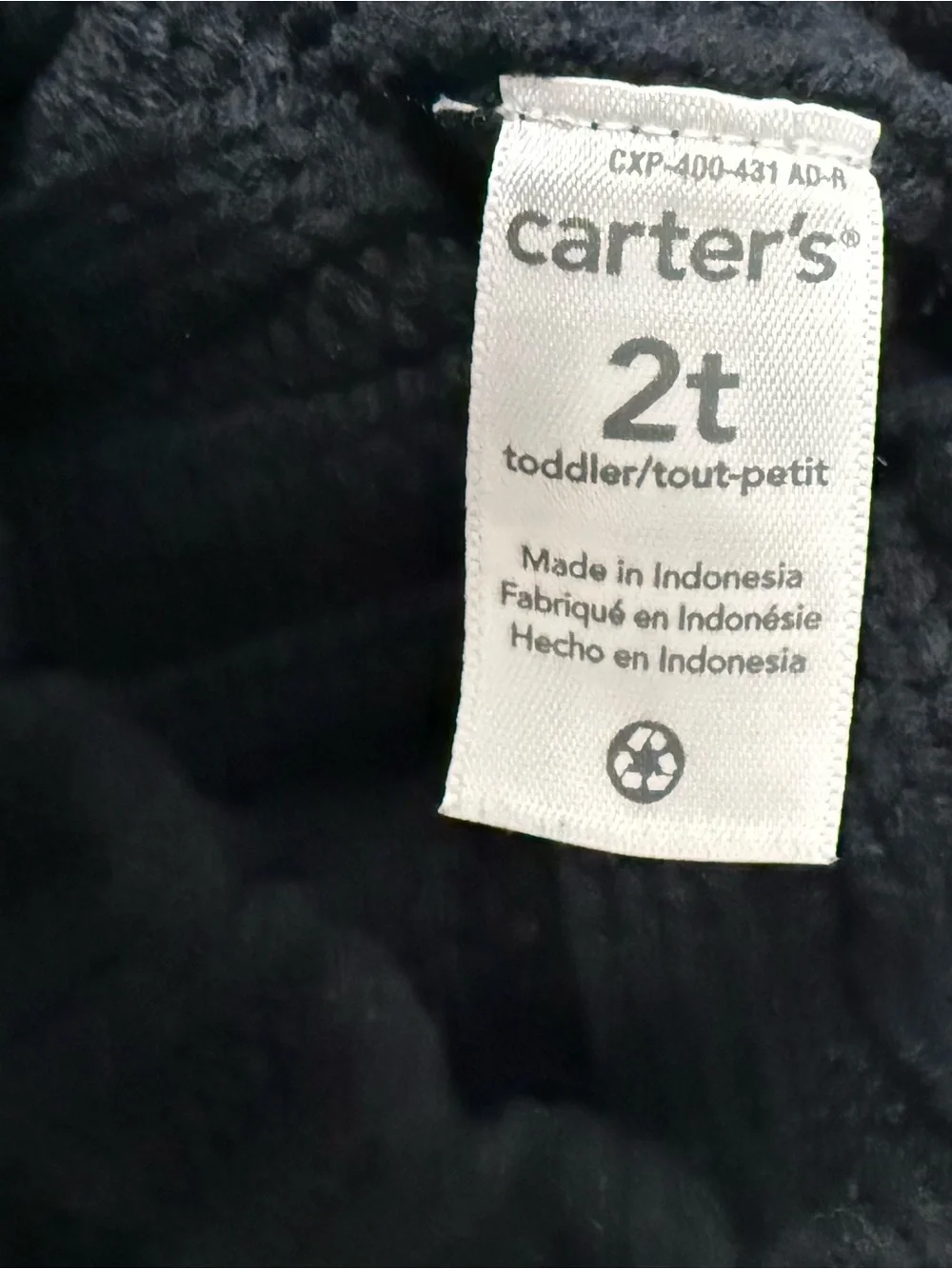 Carters Black Cable-Knit Turtleneck Sweater